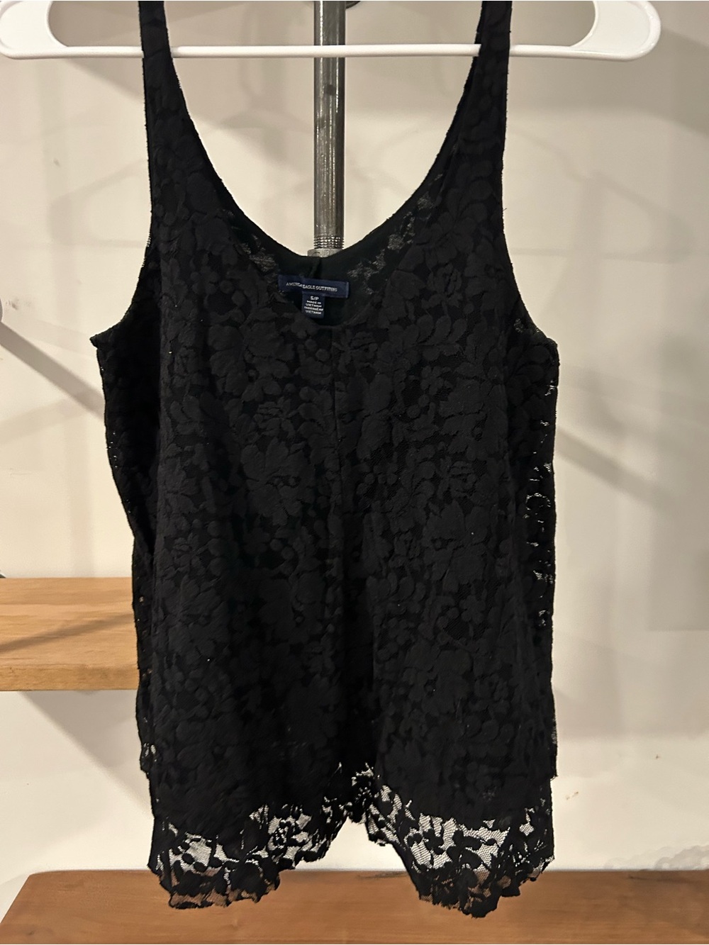 American Eagle Outfitters Black Floral Lace Camisole